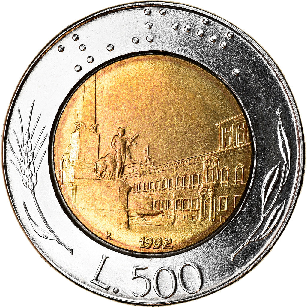 Moneta, Italia, 500 Lire, 1992, Rome, SPL, Bi-metallico, KM:111