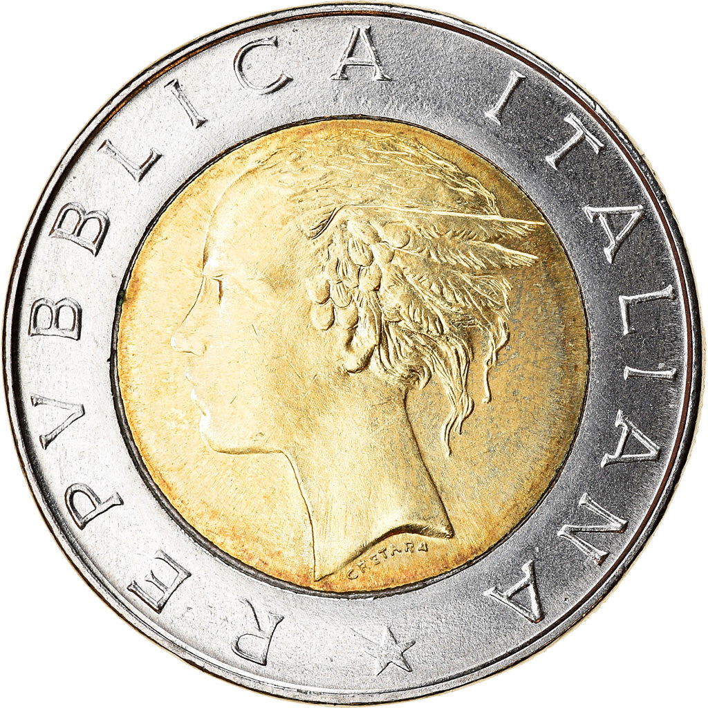 Coin, Italy, 500 Lire, 2000, Rome, AU(55-58), Bi-Metallic, KM:111