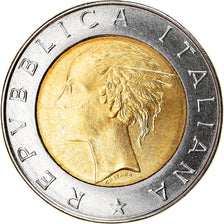 Coin, Italy, 500 Lire, 2001, Rome, AU(55-58), Bi-Metallic, KM:111
