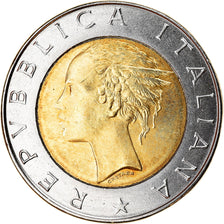 Coin, Italy, 500 Lire, 2001, Rome, MS(63), Bi-Metallic, KM:111