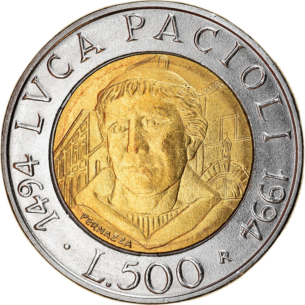 Coin, Italy, 500 Lire, 1994, Rome, MS(63), Bi-Metallic, KM:167