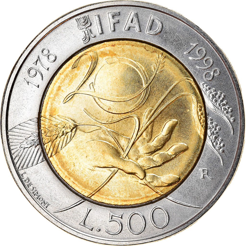 Monnaie, Italie, 500 Lire, 1998, Rome, SUP, Bi-Metallic, KM:193
