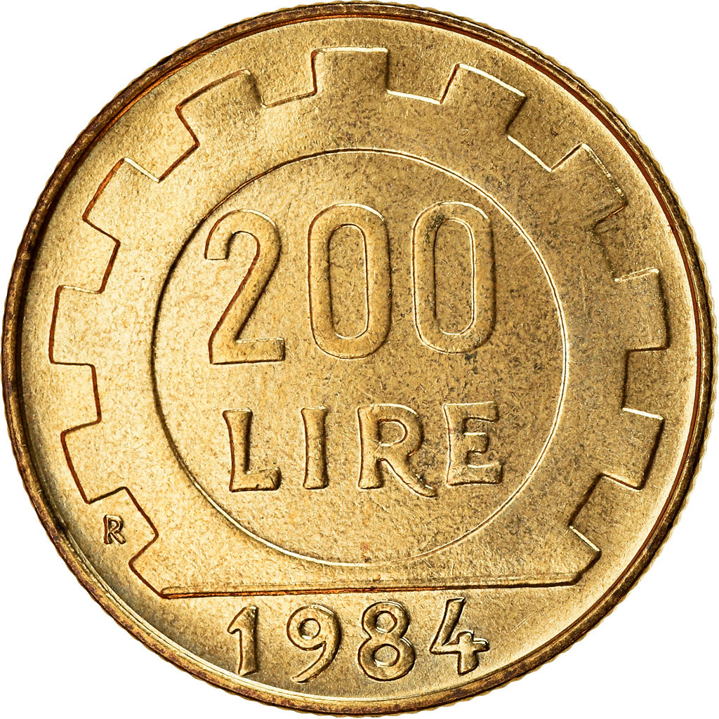 Monnaie, Italie, 200 Lire, 1984, Rome, SUP, Aluminum-Bronze, KM:105