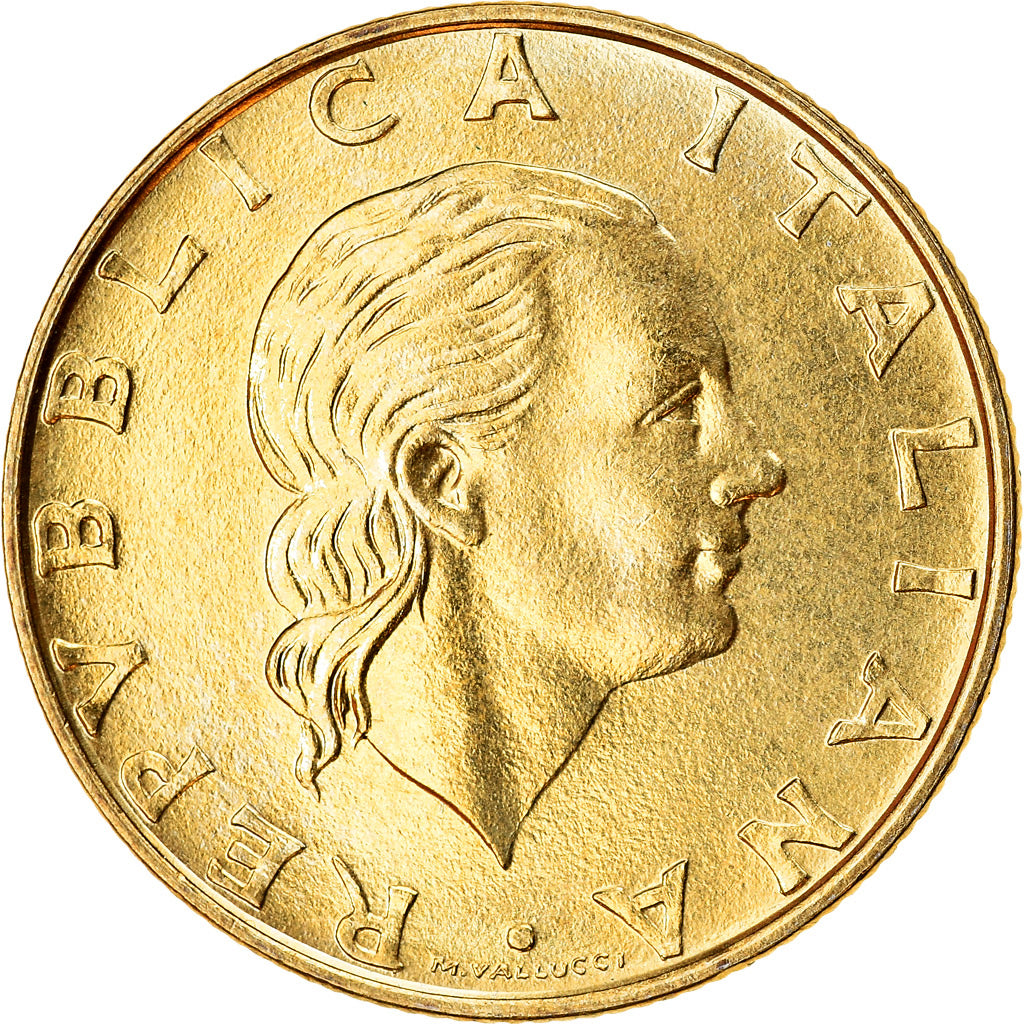 Coin, Italy, 200 Lire, 1985, Rome, MS(63), Aluminum-Bronze, KM:105