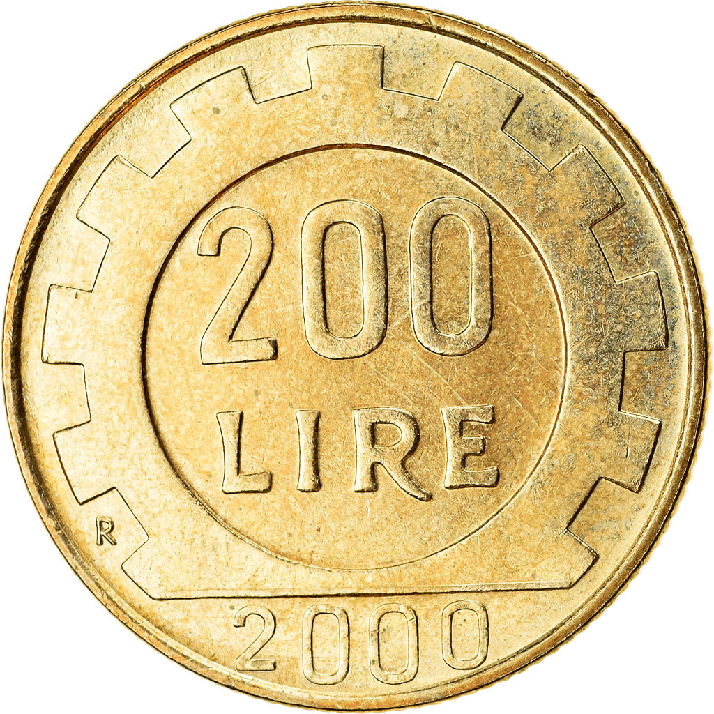 Coin, Italy, 200 Lire, 2000, Rome, EF(40-45), Aluminum-Bronze, KM:105