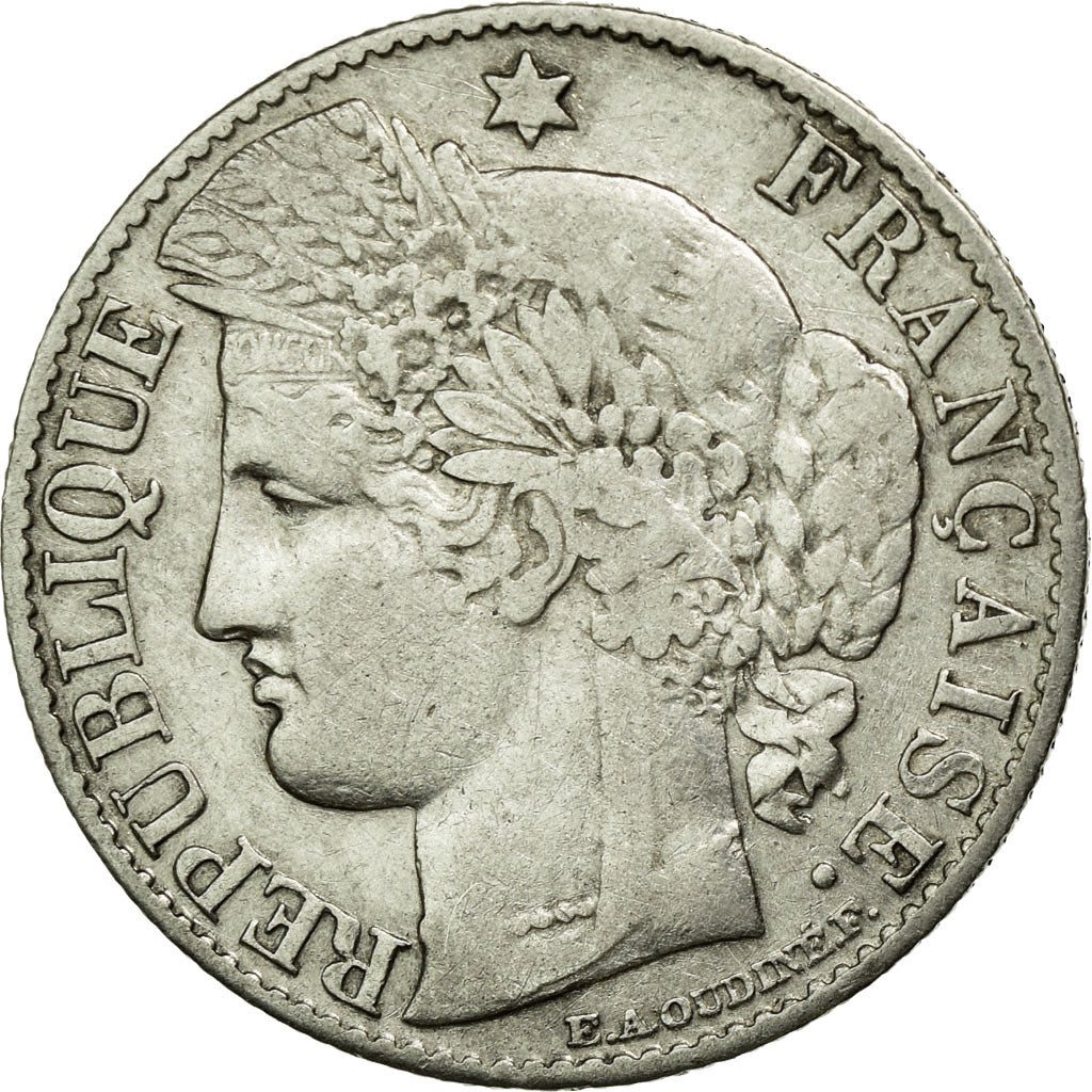 Moneta, Francia, Cérès, 50 Centimes, 1895, Paris, BB, Argento, KM:834.1