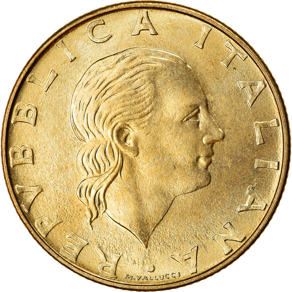 Coin, Italy, 200 Lire, 1982, Rome, AU(50-53), Aluminum-Bronze, KM:105
