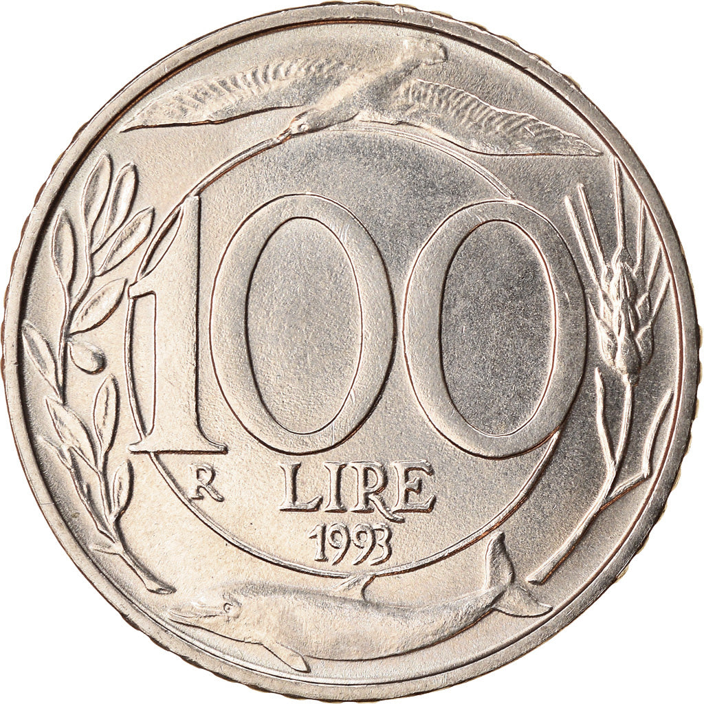 Münze, Italien, 100 Lire, 1993, Rome, UNZ, Copper-nickel, KM:159