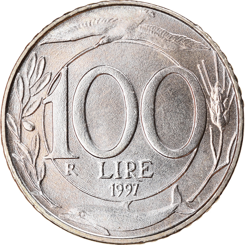 Moneta, Italia, 100 Lire, 1997, Rome, SPL, Rame-nichel, KM:159