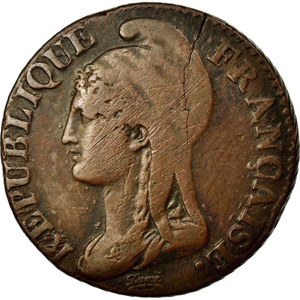 Coin, France, Dupré, 5 Centimes, 1795, Paris, VF(30-35), Bronze, KM:635.1