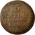 Moneta, Francia, Dupré, 5 Centimes, 1795, Paris, MB+, Bronzo, KM:635.1