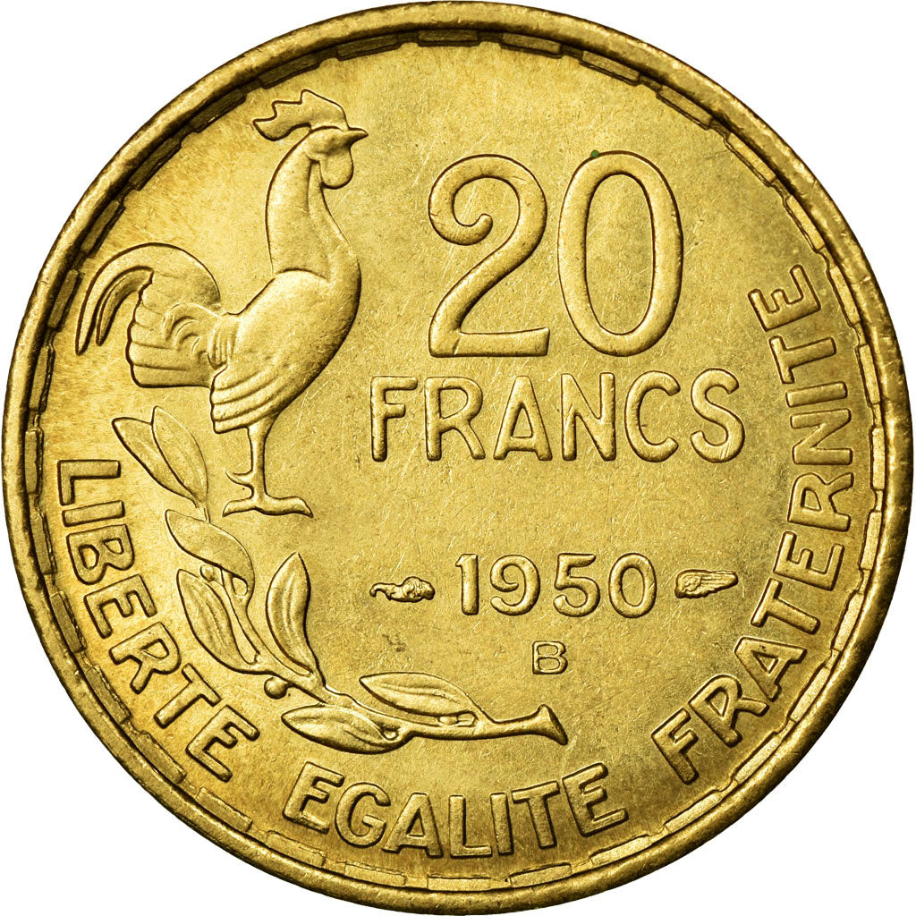 Coin, France, Guiraud, 20 Francs, 1950, Beaumont le Roger, MS(65-70)