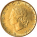 Coin, Italy, 20 Lire, 1990, Rome, AU(55-58), Aluminum-Bronze, KM:97.2