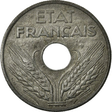 Monnaie, France, État français, 20 Centimes, 1944, Paris, TTB+, Zinc