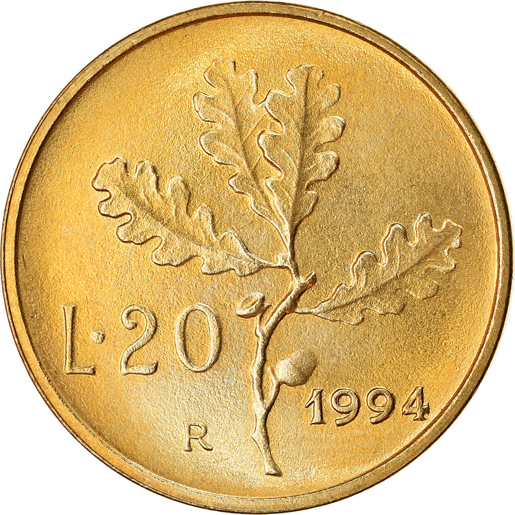 Monnaie, Italie, 20 Lire, 1994, Rome, TTB, Aluminum-Bronze, KM:97.2