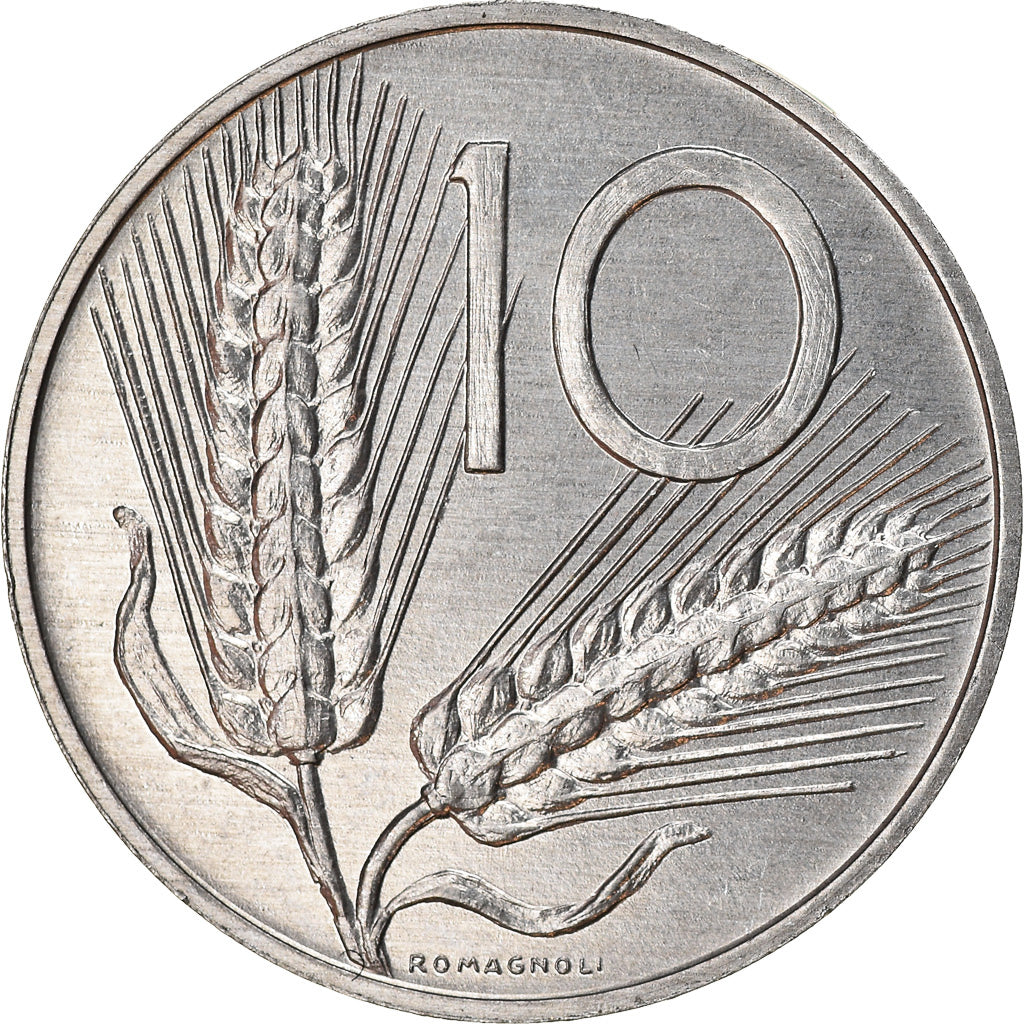 Moneta, Italia, 10 Lire, 1980, Rome, MB+, Alluminio, KM:93