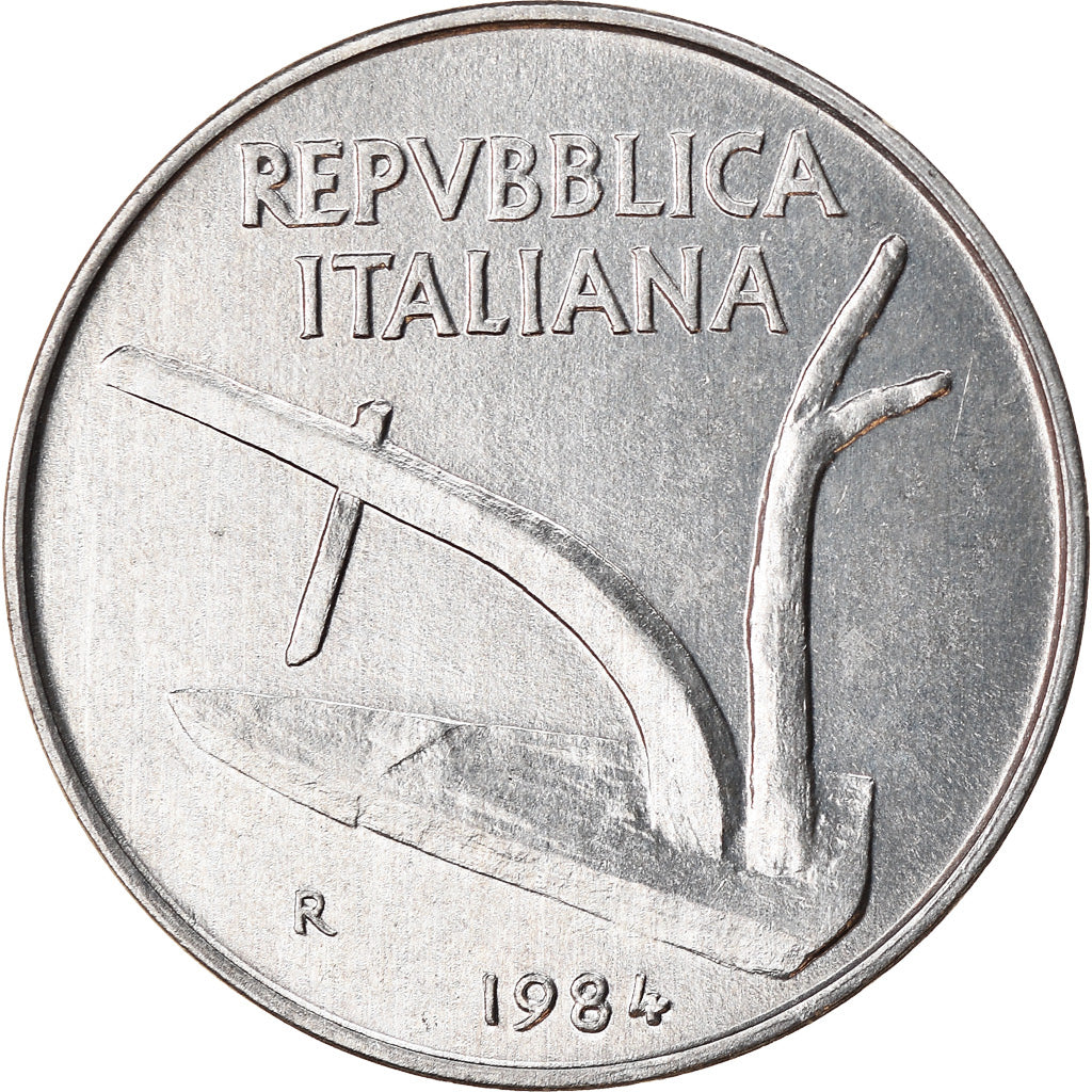 Coin, Italy, 10 Lire, 1984, Rome, EF(40-45), Aluminum, KM:93