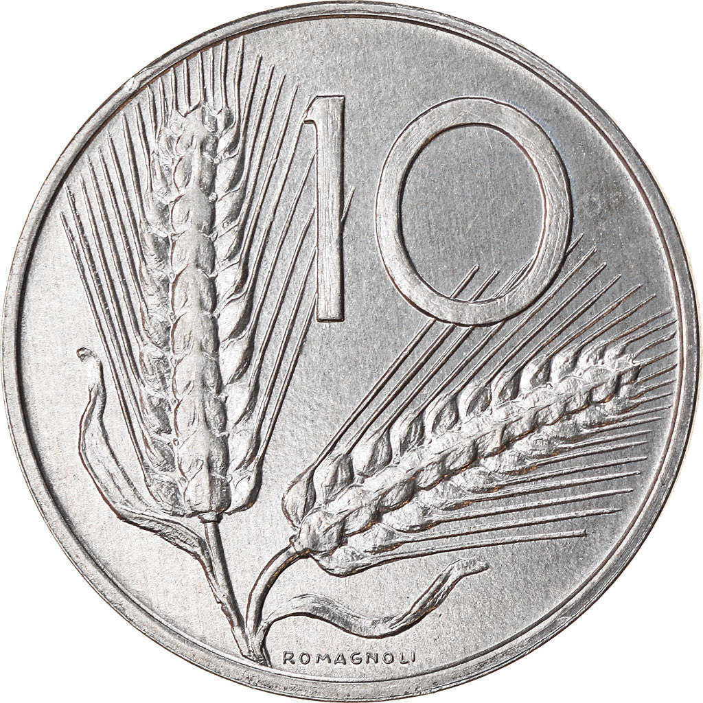 Coin, Italy, 10 Lire, 1984, Rome, EF(40-45), Aluminum, KM:93