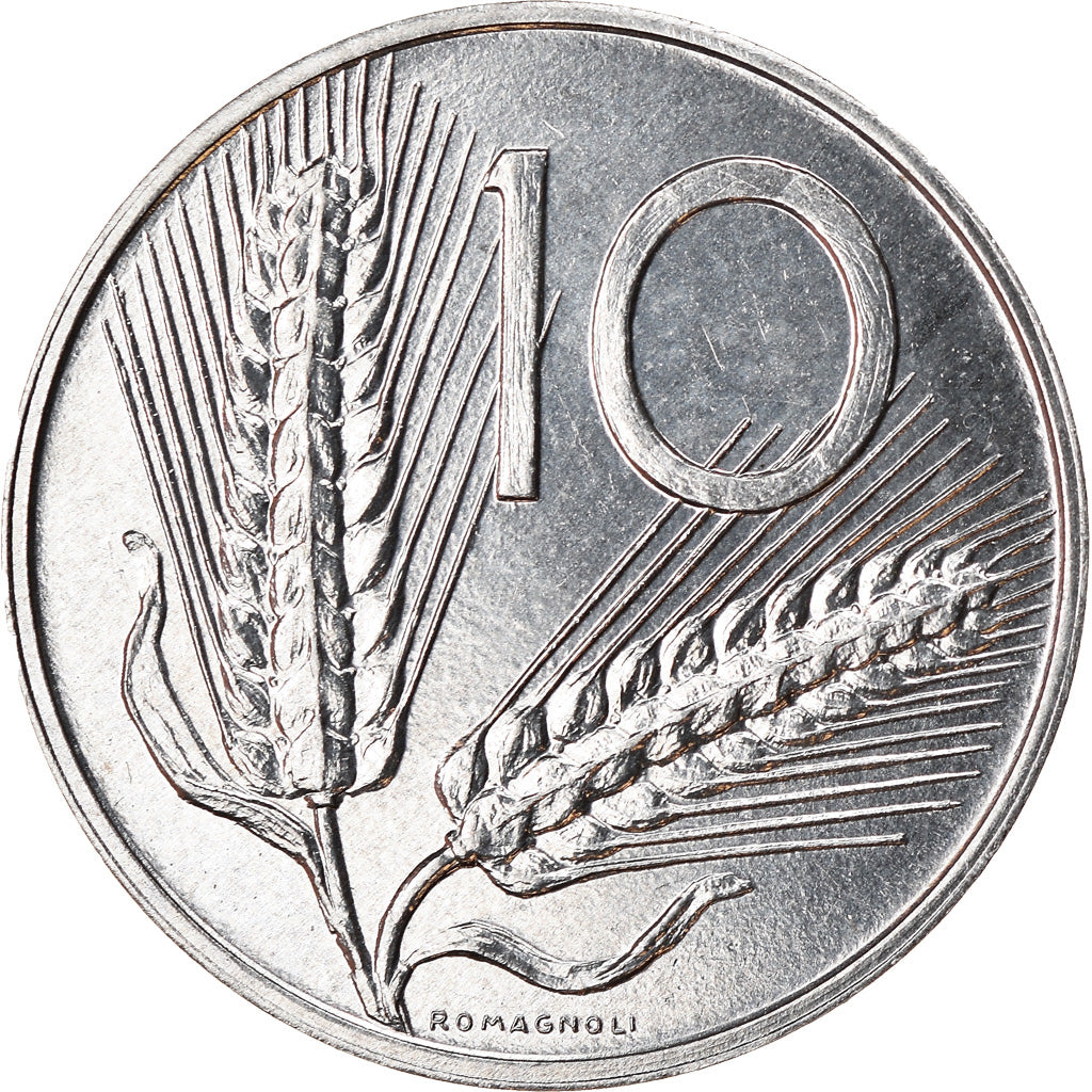 Münze, Italien, 10 Lire, 1988, Rome, VZ, Aluminium, KM:93