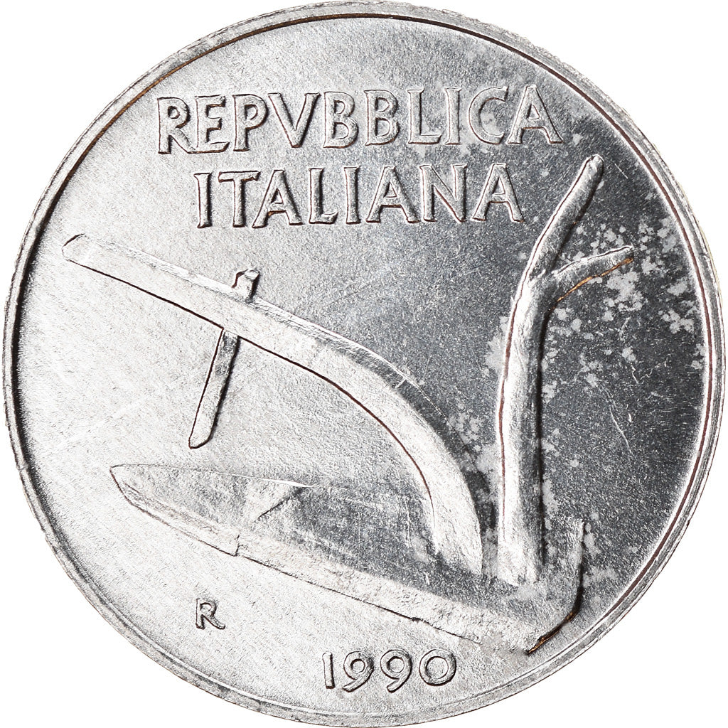 Moneda, Italia, 10 Lire, 1990, Rome, MBC, Aluminio, KM:93