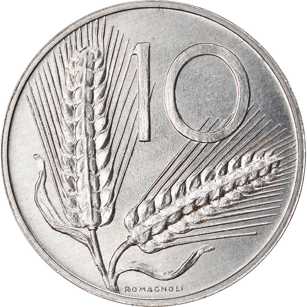 Moneta, Włochy, 10 Lire, 1992, Rome, EF(40-45), Aluminium, KM:93
