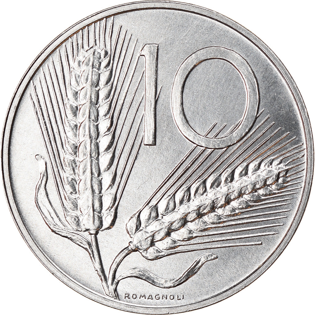 Coin, Italy, 10 Lire, 1993, Rome, AU(55-58), Aluminum, KM:93