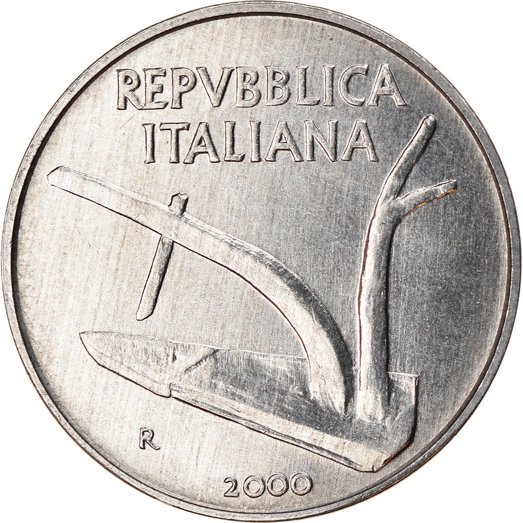 Coin, Italy, 10 Lire, 2000, Rome, AU(50-53), Aluminum, KM:93