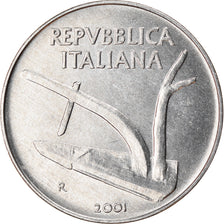 Monnaie, Italie, 10 Lire, 2001, Rome, TTB+, Aluminium, KM:93