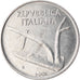 Coin, Italy, 10 Lire, 2001, Rome, EF(40-45), Aluminum, KM:93