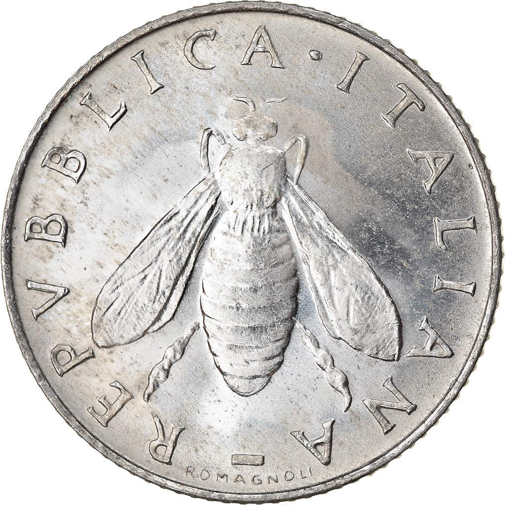 Coin, Italy, 2 Lire, 1970, Rome, EF(40-45), Aluminum, KM:94