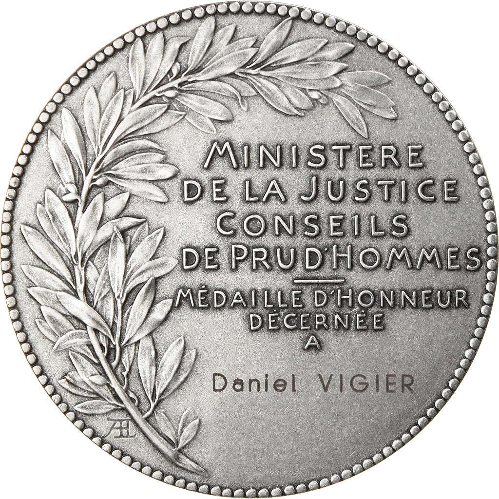 France, Medal, Ministère de la Justice, Conseils de Prud'hommes, A. Lechevrel