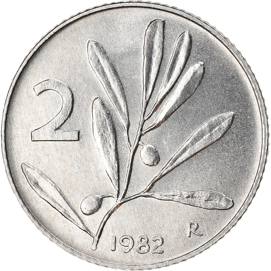 Monnaie, Italie, 2 Lire, 1982, Rome, SUP, Aluminium, KM:94