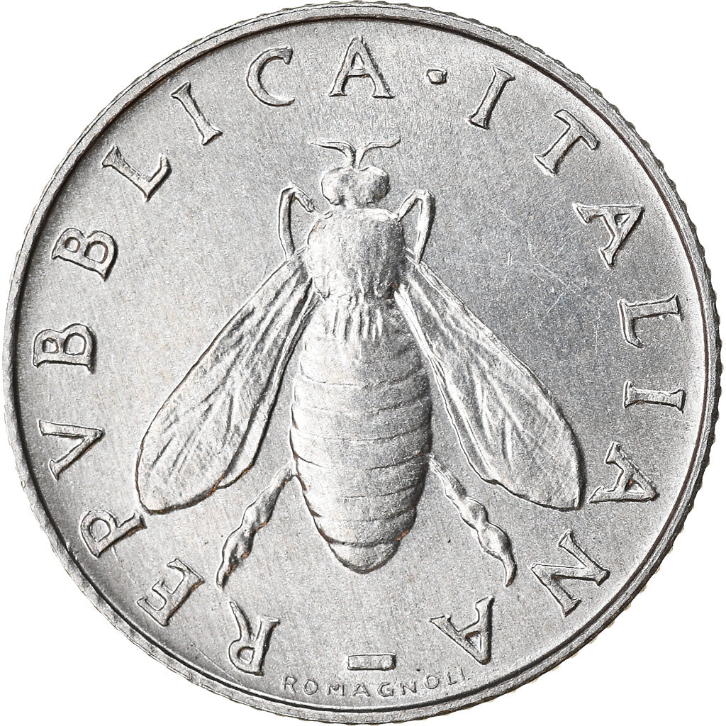 Coin, Italy, 2 Lire, 1984, Rome, AU(50-53), Aluminum, KM:94