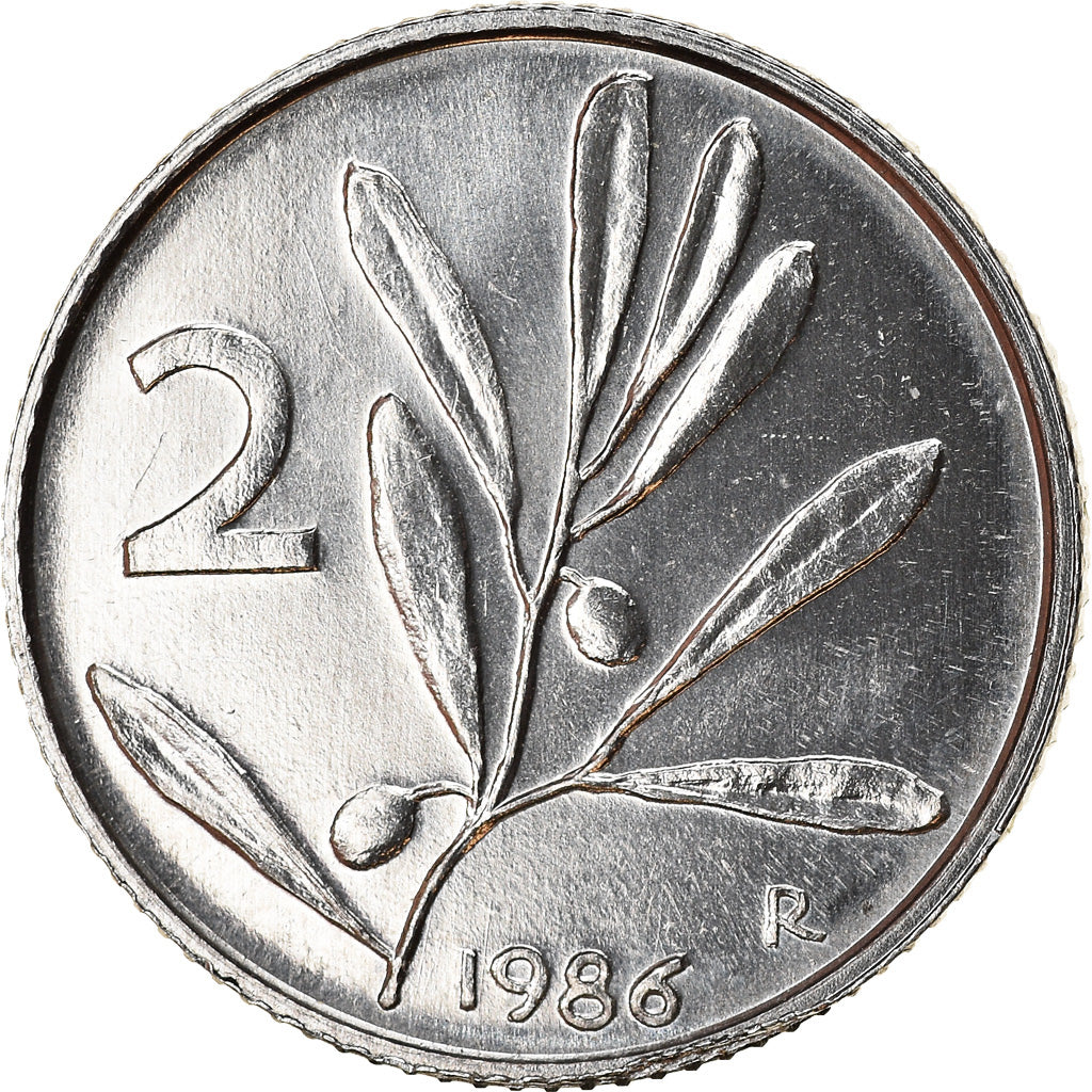 Monnaie, Italie, 2 Lire, 1986, Rome, SUP, Aluminium, KM:94