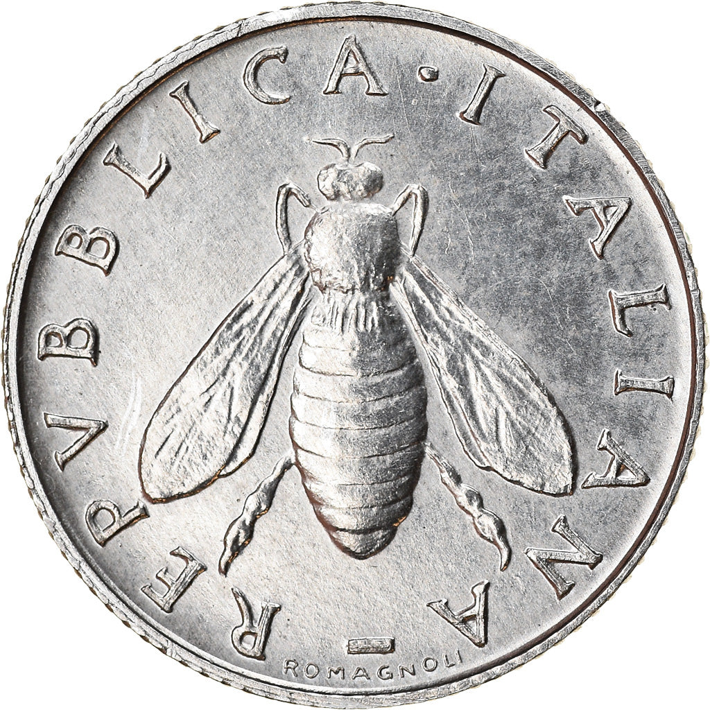 Coin, Italy, 2 Lire, 1986, Rome, AU(50-53), Aluminum, KM:94