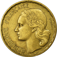 Coin, France, Guiraud, 50 Francs, 1954, Paris, AU(50-53), Aluminum-Bronze