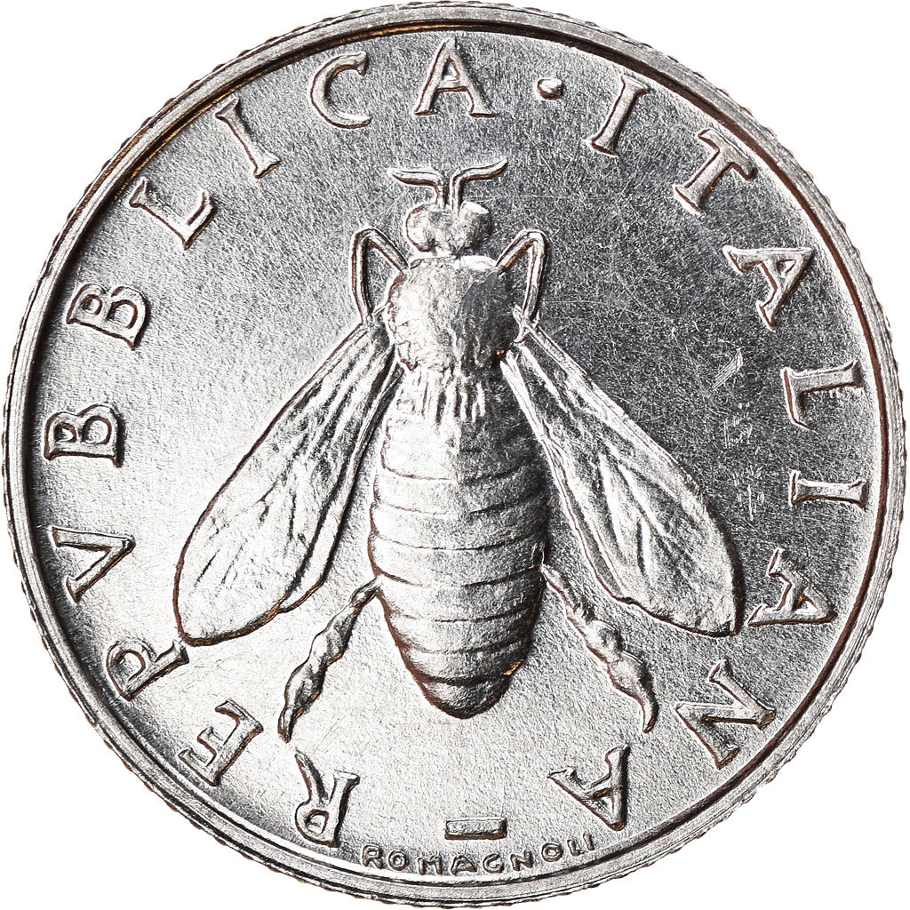 Coin, Italy, 2 Lire, 1990, Rome, AU(50-53), Aluminum, KM:94
