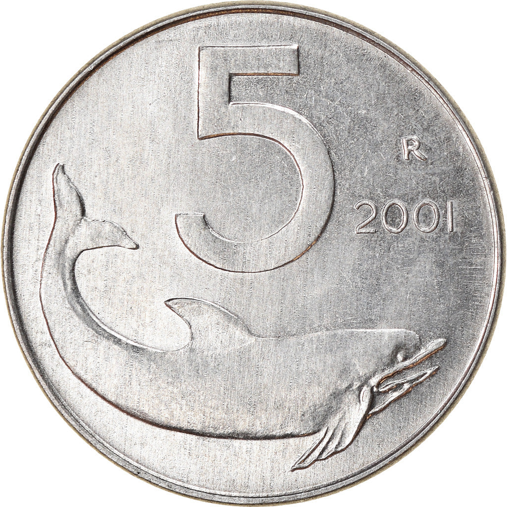 Coin, Italy, 10 Lire, 2001, Rome, EF(40-45), Aluminum, KM:93