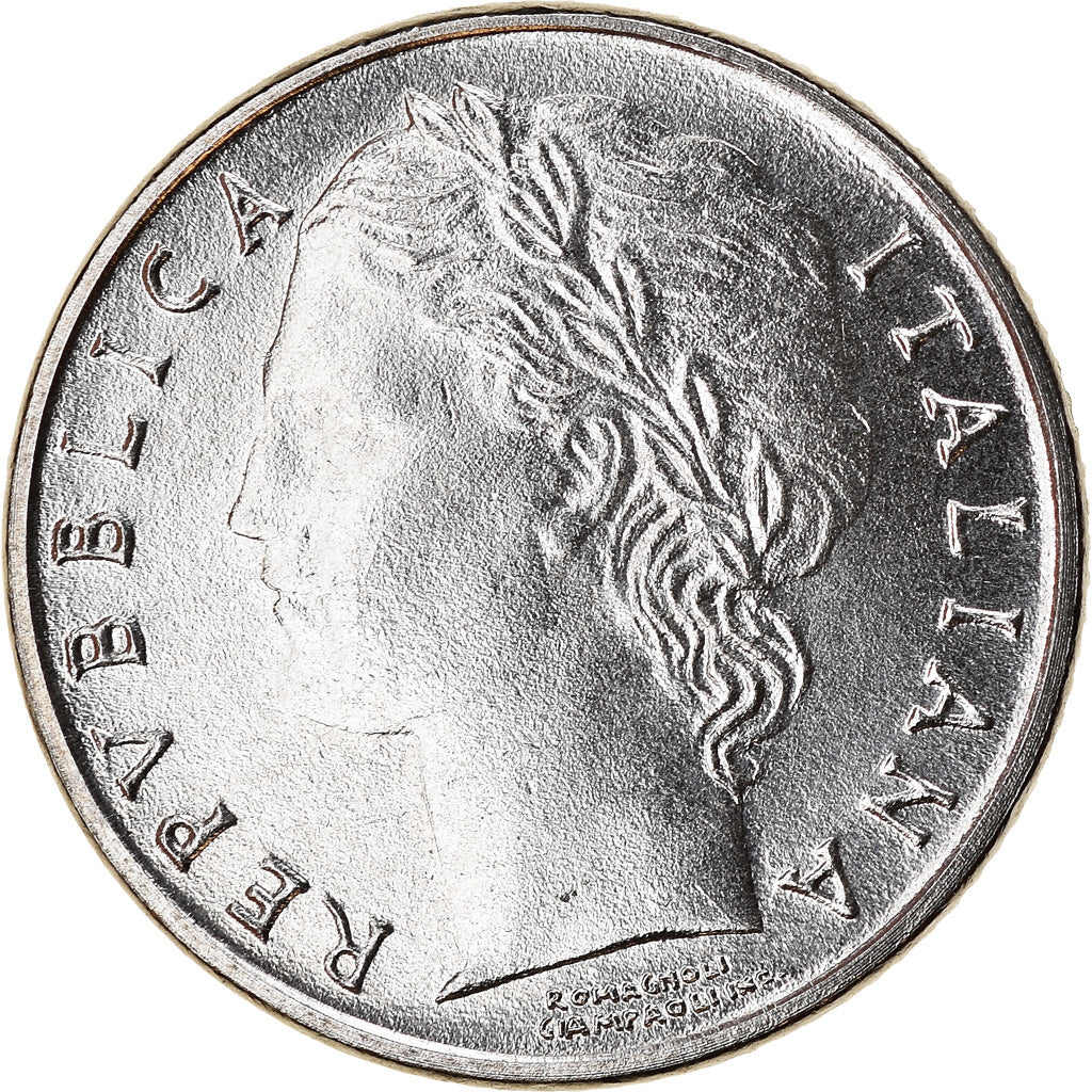 Coin, Italy, 100 Lire, 1990, Rome, MS(63), Stainless Steel, KM:96.2