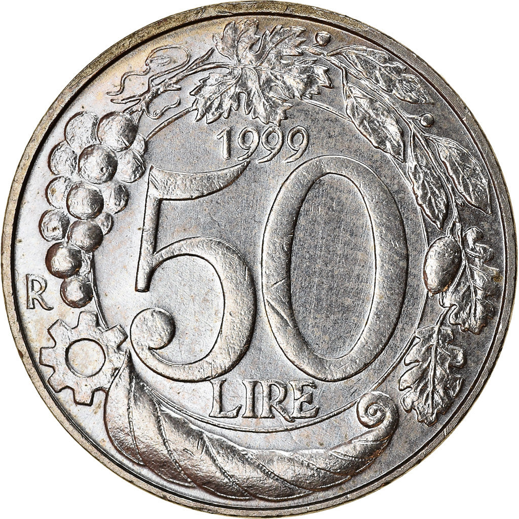 Münze, Italien, 50 Lire, 1999, Rome, SS+, Copper-nickel, KM:183