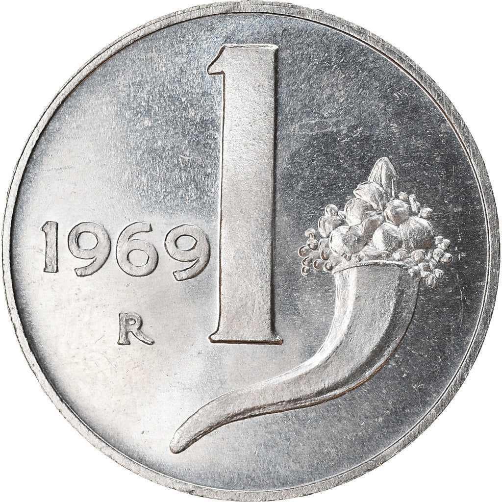 Monnaie, Italie, Lira, 1969, Rome, TTB+, Aluminium, KM:91