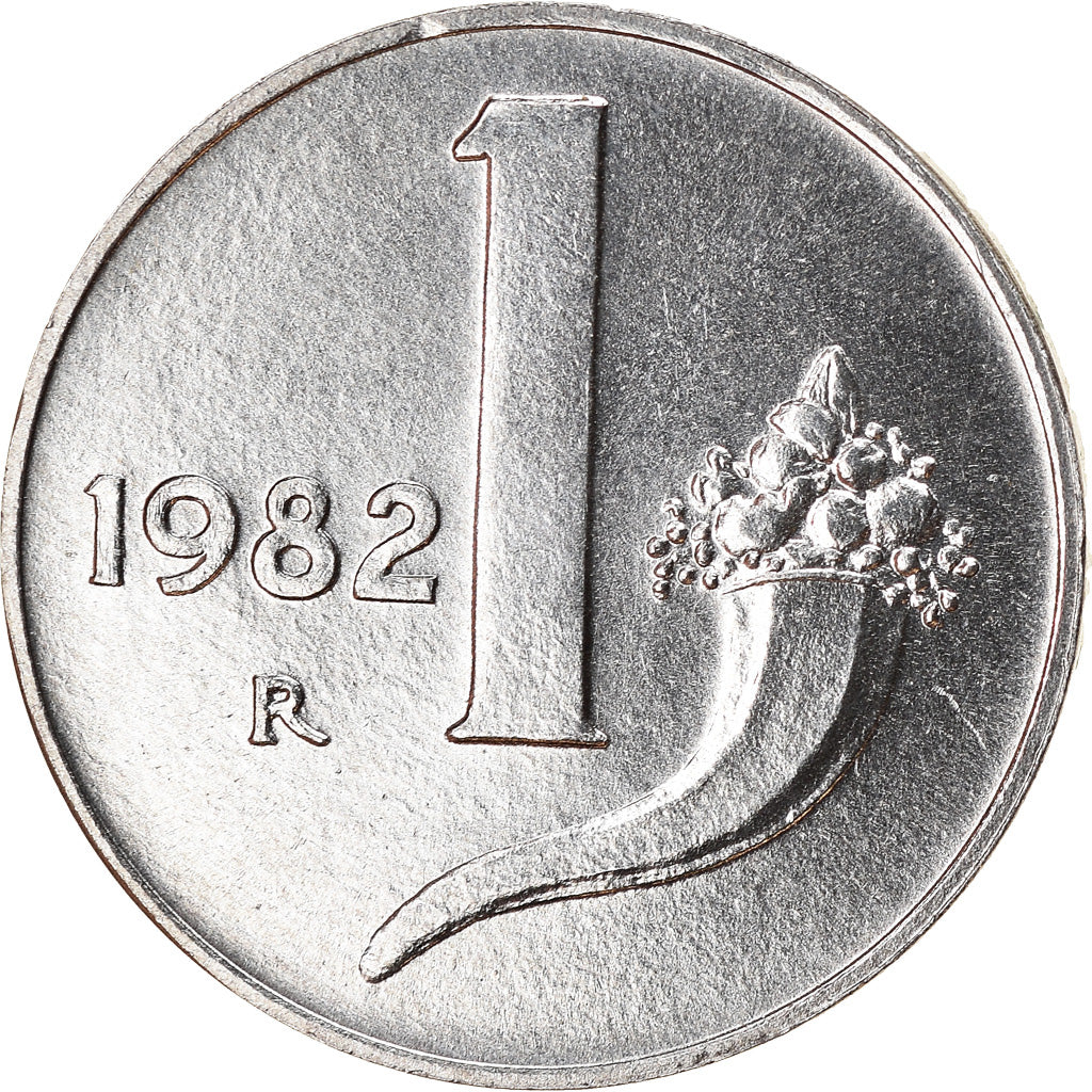 Coin, Italy, Lira, 1982, Rome, AU(55-58), Aluminum, KM:91