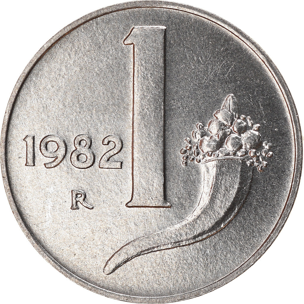 Coin, Italy, Lira, 1982, Rome, AU(50-53), Aluminum, KM:91