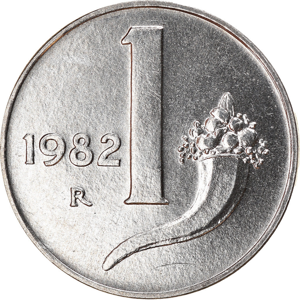 Coin, Italy, Lira, 1982, Rome, EF(40-45), Aluminum, KM:91