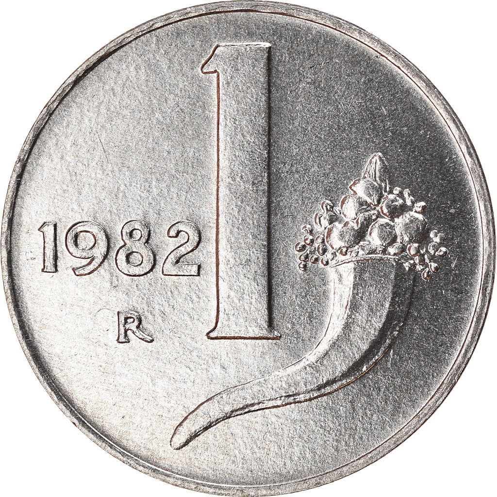 Coin, Italy, Lira, 1982, Rome, EF(40-45), Aluminum, KM:91