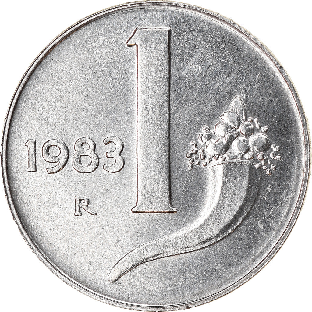 Coin, Italy, Lira, 1983, Rome, AU(50-53), Aluminum, KM:91