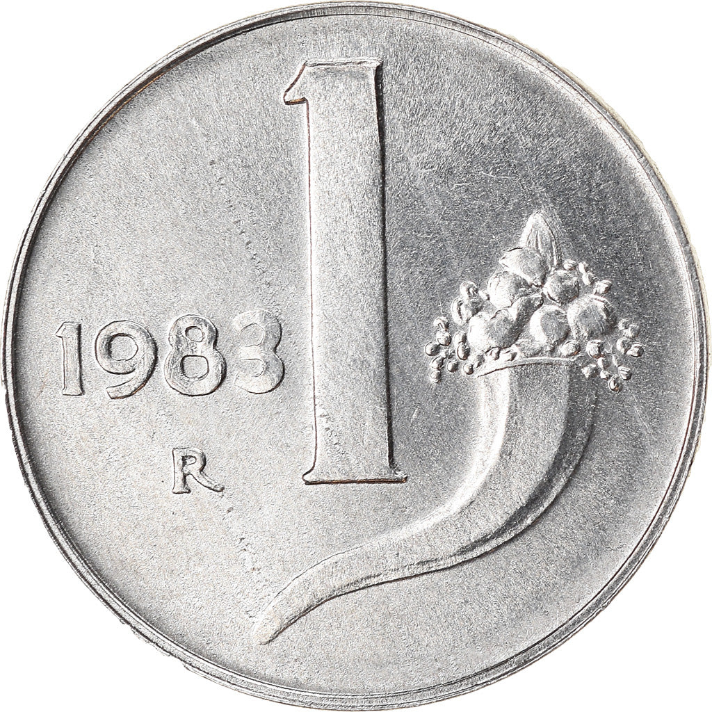 Coin, Italy, Lira, 1983, Rome, EF(40-45), Aluminum, KM:91