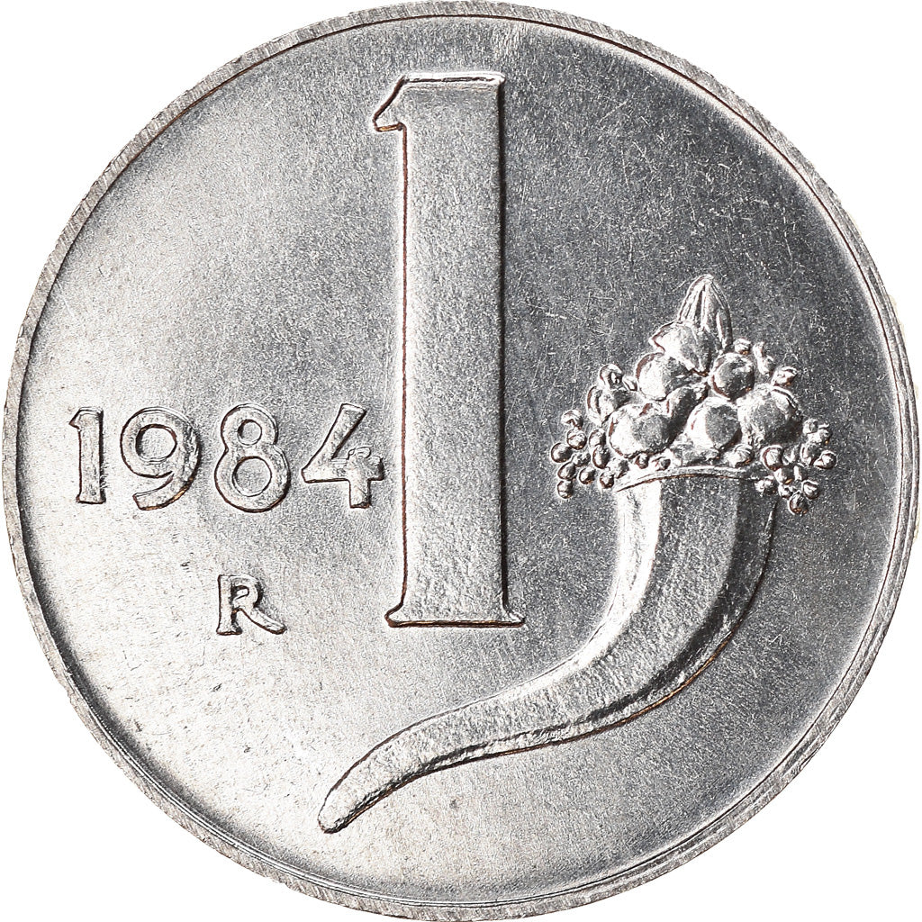 Coin, Italy, Lira, 1984, Rome, AU(50-53), Aluminum, KM:91
