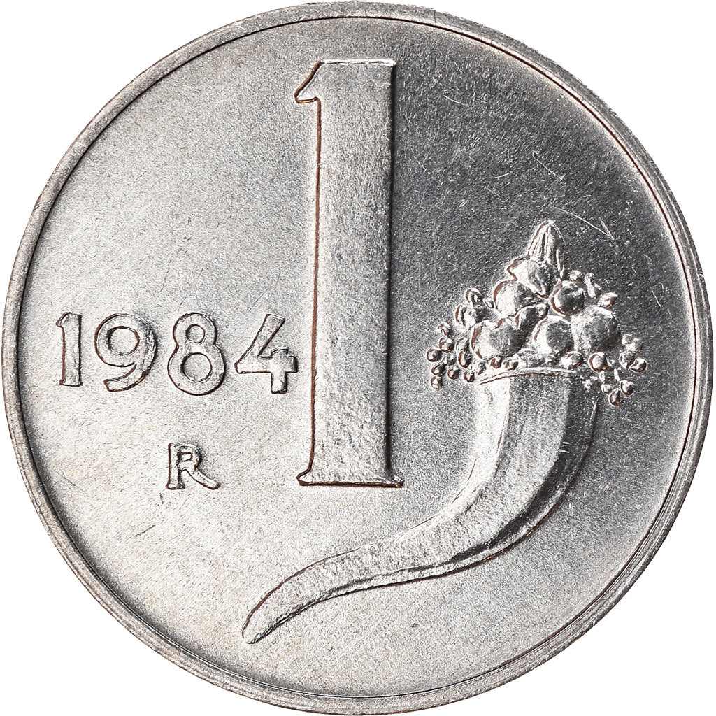 Coin, Italy, Lira, 1984, Rome, EF(40-45), Aluminum, KM:91