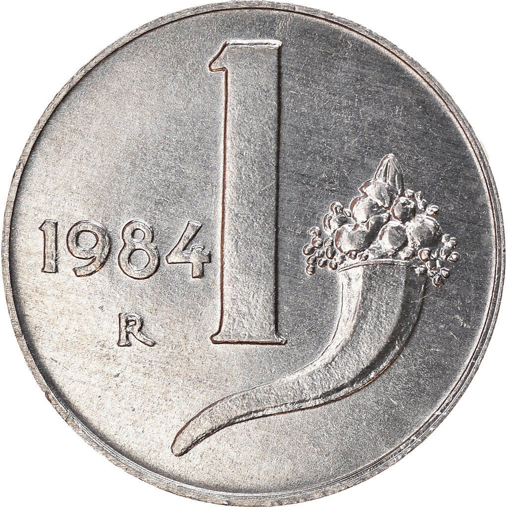 Coin, Italy, Lira, 1984, Rome, EF(40-45), Aluminum, KM:91